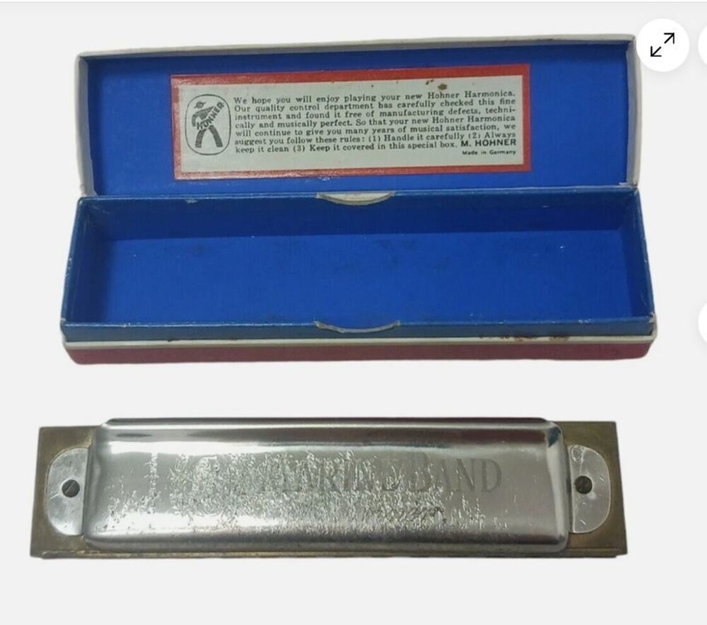 MARINE BAND M. HOHNER No. 364 Key C Harmonica Made In Germany Vintage w Orig Box